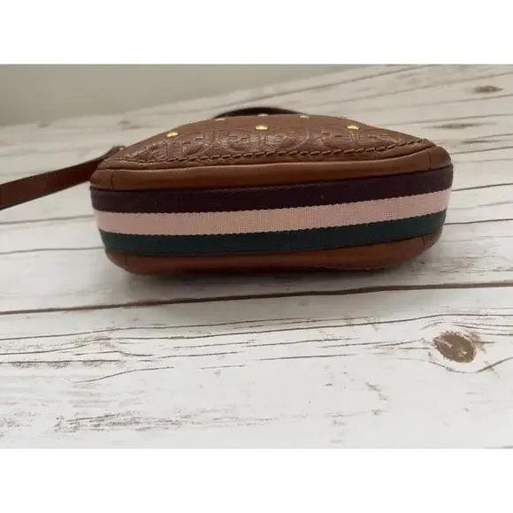 Fossil Elle Silhouette Tooled Leather Crossbody Purse